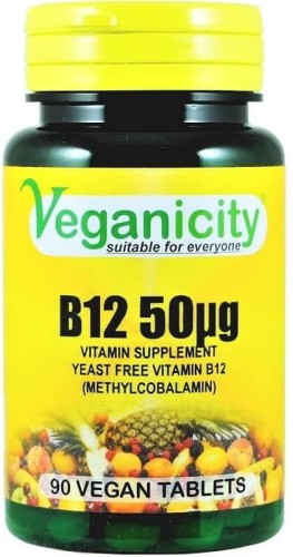 Vitamin B12 methylcobalamin 50µg  b-12 90 tablets Veganicity