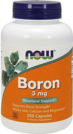 Bor Boron 3mg 250 kapsułek NOW FOODS