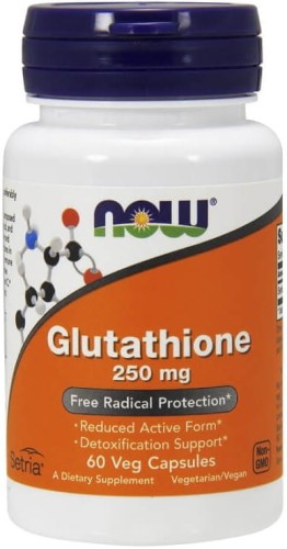 Glutation zredukowana forma Glutathione 250mg 60 kapsułek NOW FOODS