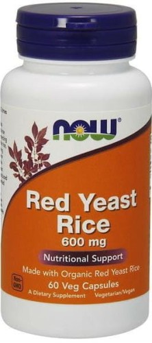 Rode Gist Rijst 600mg 60 capsules NU VOEDSEL