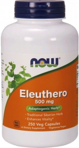 Eleuterokok kolczasty korzeń Eleuthero 500mg 250 kapsułek NOW FOODS
