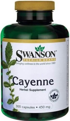 Pieprz kajeński Cayenne naturalna kapsaicyna 450mg 300 kapsułek SWANSON