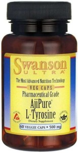 L-Tyrozyna AjiPure L-Tyrosine 500mg 60 kapsułek SWANSON