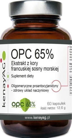 French sea pine bark extract OPC 65% 100mg 60 capsules kenayAG