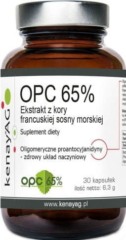 French sea pine bark extract OPC 65% 100mg 30 CAPSULES kenayAG