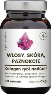 Hair, skin, nails, fish collagen NatiCol + Selenium + Biotine 90 tablets 62g Aura Herbals
