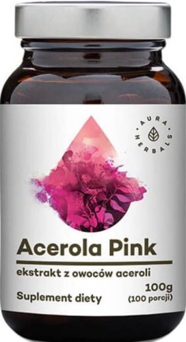 Acerola Pink acerola fruit extract powder 100g Aura Herbals
