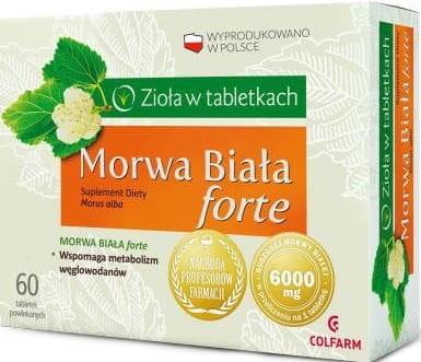 White mulberry forte 6000mg 60 tablets Colfarm