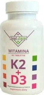 VITAMINE K2mk7 + D3 60 COMPRIMÉS - SOUL FARM