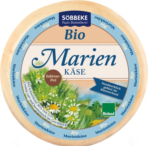 MARIENKASE RIPENING CHEESE (50% FAT IN THE DRY MATERIAL) BIO (about 4.5 kg) - SOBBEKE