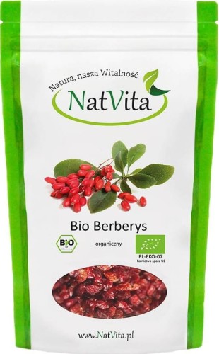 Bio Berberis, gedroogd fruit Berberis vulgaris L. 50g NatVita