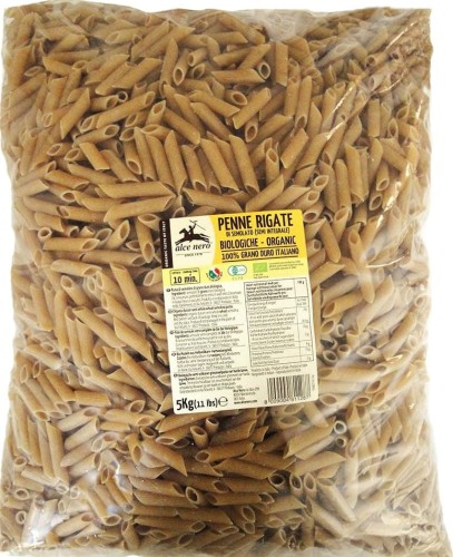 PÂTES (SEMOLINE COMPLET) PENNE BIO 5 kg - HORECA (ALCE NERO)
