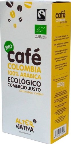 GROUND COFFEE ARABICA COLOMBIA FAIR TRADE BIO 250 g - ALTERNATIVA