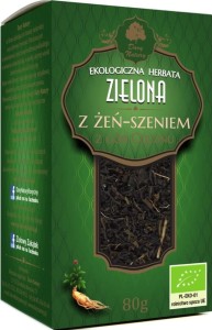 GREEN TEA WITH GINSENG BIO 80 g - DARY NATURY