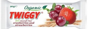 BAR MUSLI WITH CRANBERRY AND STRAWBERRY BIO 20 g - TWIGGY