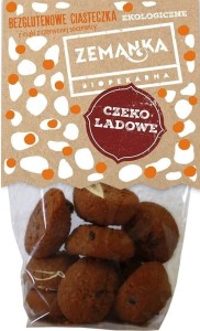 Ciasteczka z mąki z czerwonej soczewicy czekoladowe bezglutenowe BIO 100 g - Zemanka