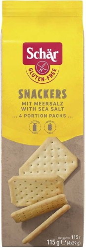 Snackers crackers met zeezout glutenvrij 115 g Schar