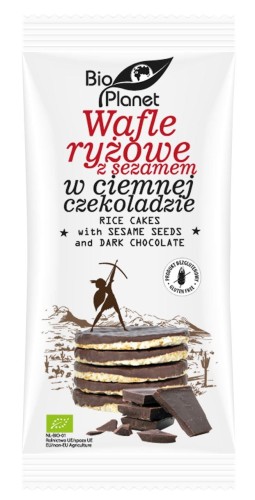 RIJSTWAFELTJES MET PURE CHOCOLADE SESAM GLUTENVRIJ BIO 100 g - BIO PLANET
