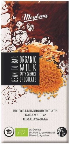 Czekolada Mleczna Z Kawałkami Karmelu I Solą Z Pakistanu Bio 100 G - Meybona