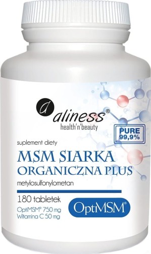 MSM organische zwavel OptiMSM plus 180 Aliness tabletten