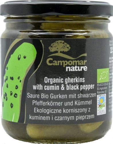 PICKLED CUCUMBERS WITH CUMIN AND BLACK PEPPER BIO 350 g - CAMPOMAR NATURE