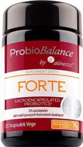 ProbioBalance Forte Microencapsulated probiotic 13 strains 60 billion bacteria 30 capsules Aliness