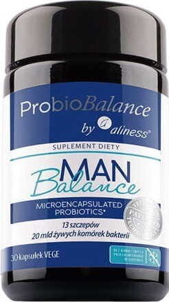 ProbioBalance Man Balance Microencapsulated probiotic 13 strains 20 billion bacteria 30 capsules Aliness