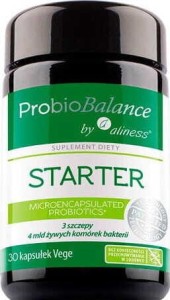 ProbioBalance Starter Microencapsulated probiotic 3 strains of 4 billion bacteria 30 capsules Aliness