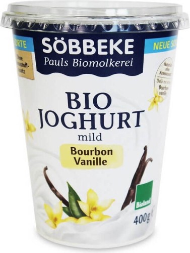 VANILLA JOGHURT (3,8% FAT IN MILK) BIO 400 g - SOBBEKE