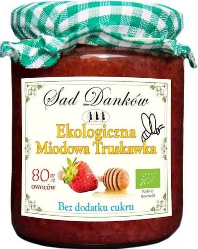 HONEY STRAWBERRY JAM SUGAR-FREE BIO 260 g - SAD DANKÓW