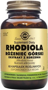 Rhodiola różeniec górski ekstrakt z korzenia korzeń arktyczny 60 kapsułek Solgar
