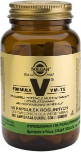 Formula V VM-75 High potency multivitamins and amino acid chelated minerals 60 tablets Solgar