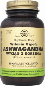 Ashwagandha indian ginseng extract from root 60 capsules Solgar