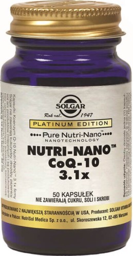Nutri-Nano Coenzyme CoQ-10 3.1 x 50 capsules Solgar