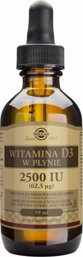 Witamina D3 w płynie 62,5µg 2500IU 59ml Solgar
