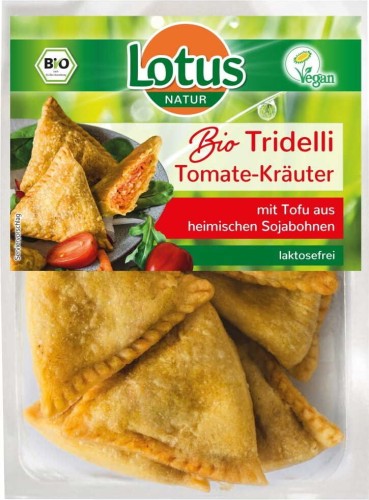 BIO DUMPLINGS MET TOFU, TOMATEN EN KRUIDEN 180 g - LOTUS