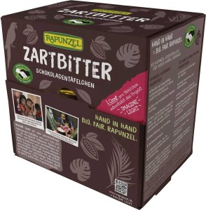 KLEINE BITTER CHOCOLADE FAIR TRADE BIO 4,5 g x 150 stuks - RAPUNZEL