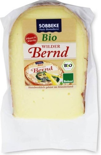 SER ŻÓŁTY DOJRZEWAJĄCY WILDER BERND (50% TŁUSZCZU W SUCHEJ MASIE) BIO 150 g  - SOBBEKE
