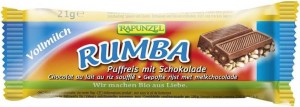 Rumba bar with milk chocolate and puffed rice BIO 21 g - Rapunzel