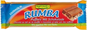 Rumba bar with milk chocolate and prepared rice BIO 50 g - Rapunzel