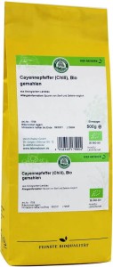CHILI (PIEPRZ CAYENNE) BIO 500 g - LEBENSBAUM