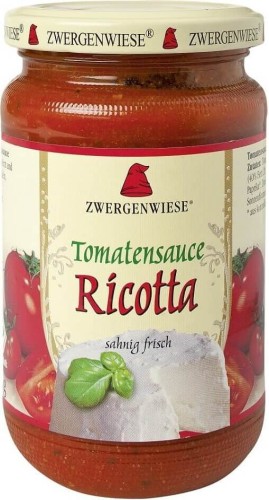 TOMATO SAUCE WITH RICOTTA GLUTEN-FREE BIO 350 g - ZWERGENWIESE