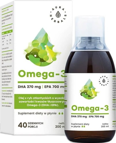 Omega-3 (370 DHA i 700 EPA) w płynie (200 ml)