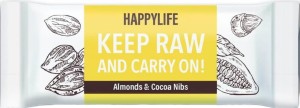 Bar RAW almonds cocoa beans gluten-free BIO 50 g Happylife
