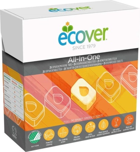 Tablettes pour lave-vaisselle tout en un 25 pièces BIO 500 g Ecover