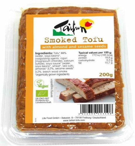 Smoked tofu with almonds and sesame BIO 200 g Taifun