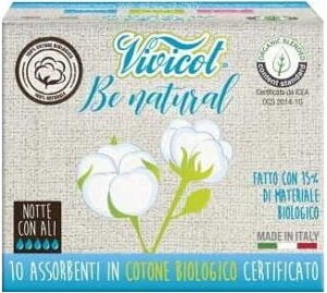 Hygienic sanitary napkins for the night 10 pcs. - VIVICOT (BE NATURAL)
