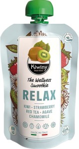 Kiwi puree with strawberries and chamomile, gluten-free BIO 150 g - KIWINY