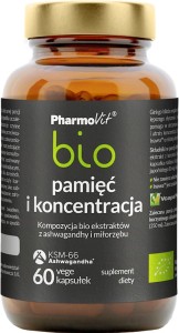 CAPSULES VOOR GEHEUGEN EN BIO CONCENTRATIE 60 stuks (33 g) - PHARMOVIT