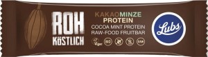 BARRA DE PROTEÍNA SIN GLUTEN CON CACAO Y MENTA CRUDA BIO 40 g - LUBS